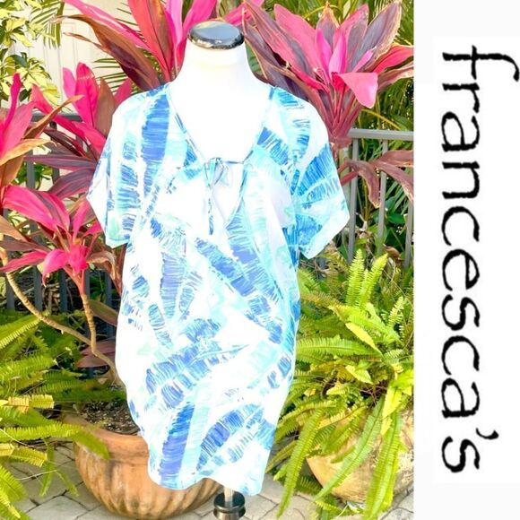 Francesca's  Palm Leaf Swim Coverup - Picture 1 of 6